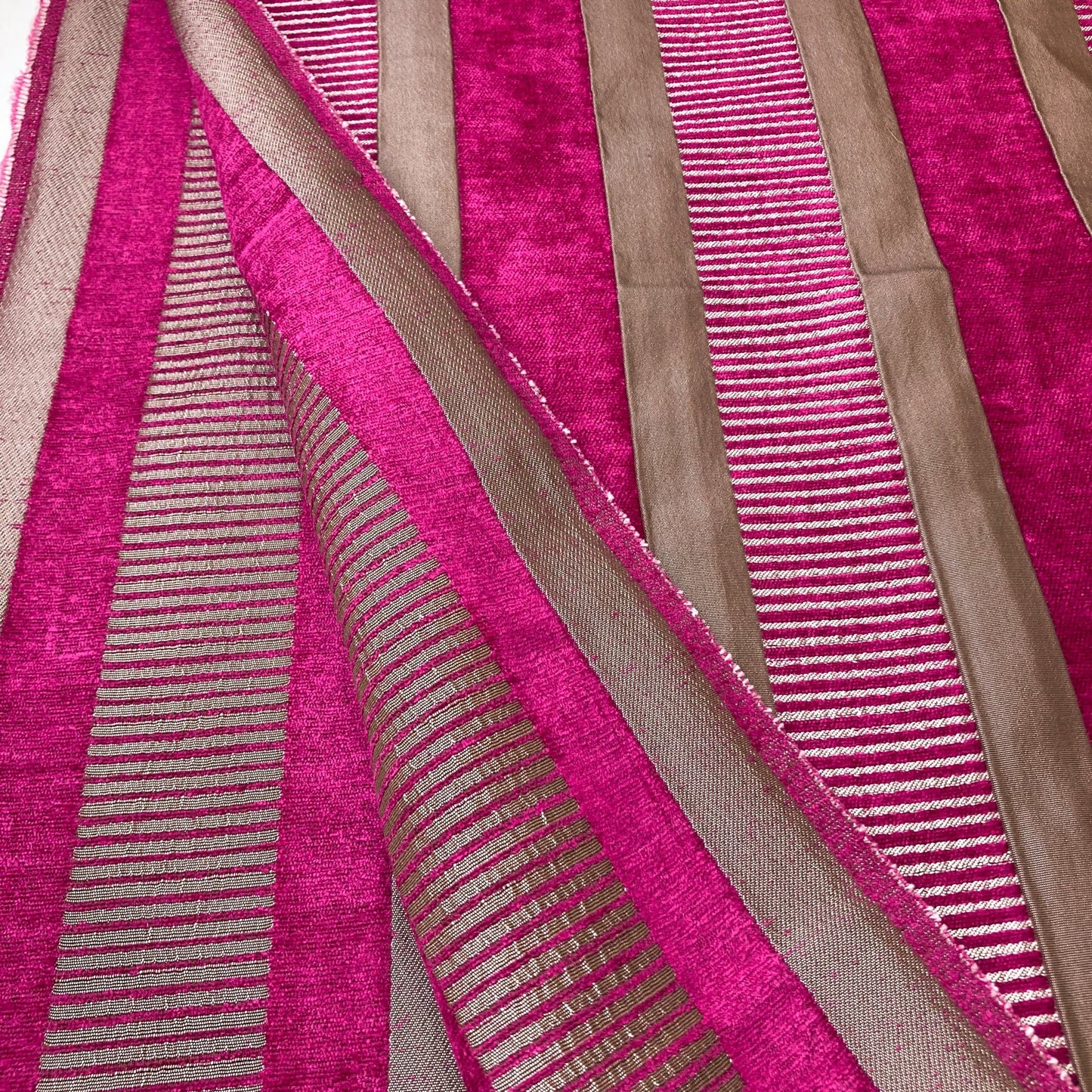 2nd Hand: Heavy Weight Furnishing Fabric with Textured Stripe