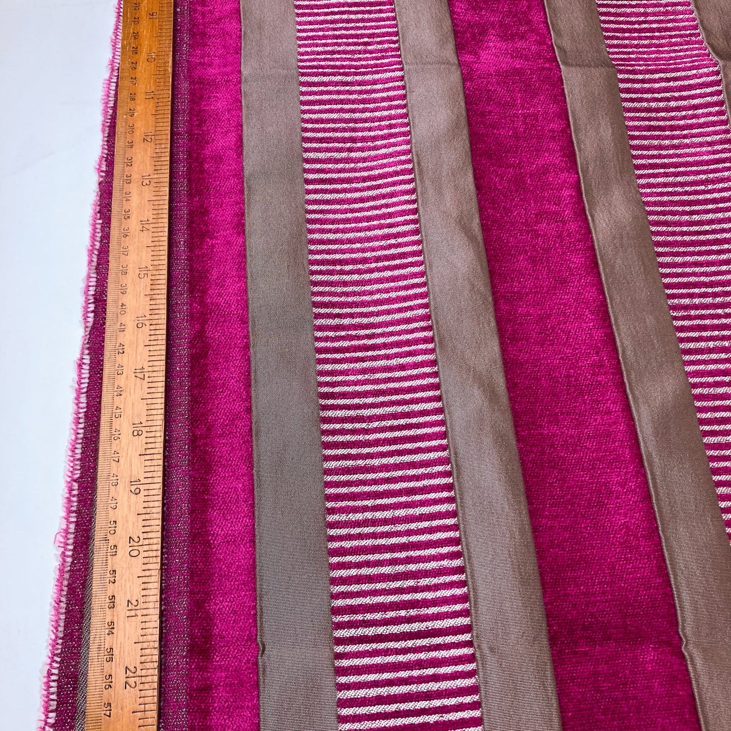 2nd Hand: Heavy Weight Furnishing Fabric with Textured Stripe