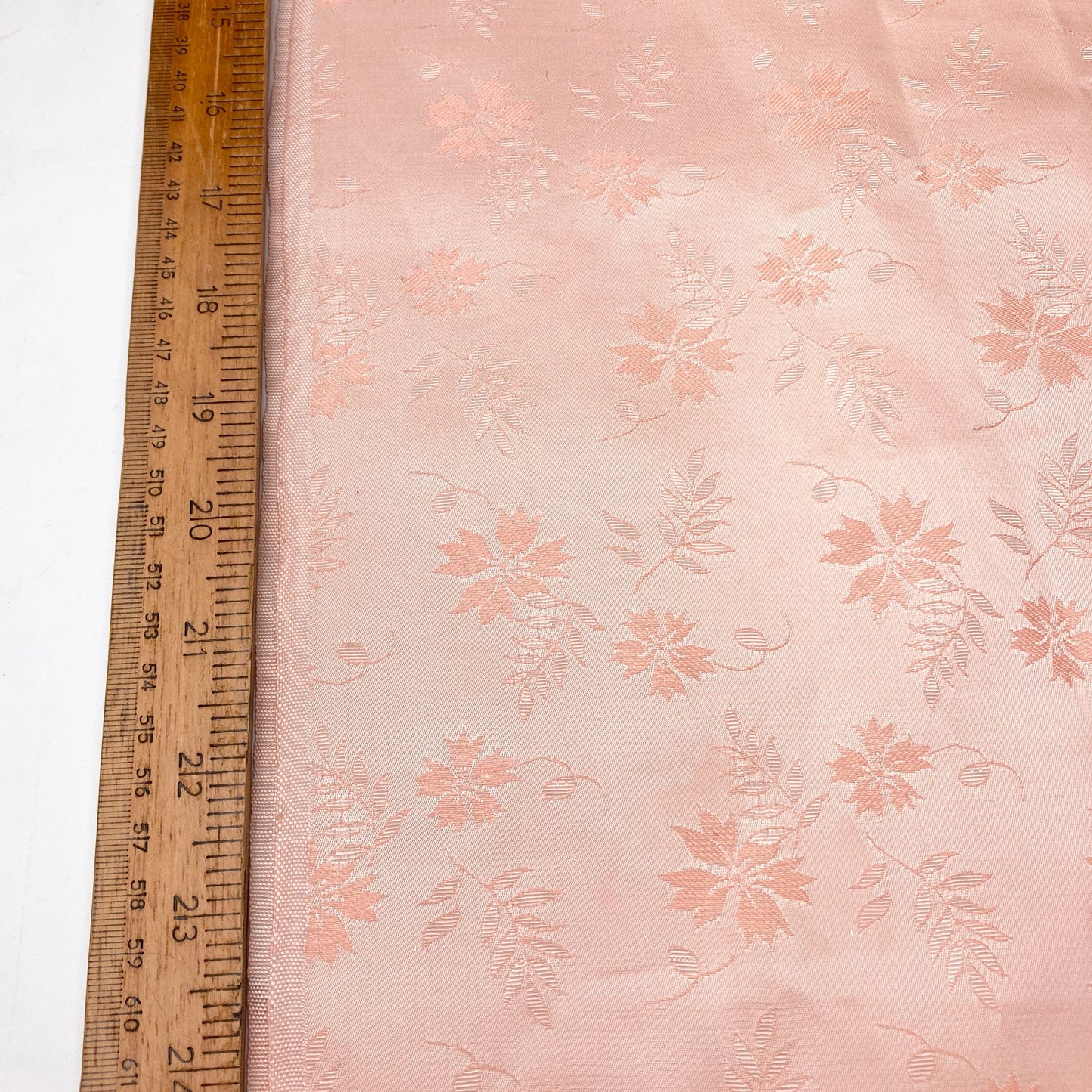 2nd Hand: Floral Jacquard Satin in Peach