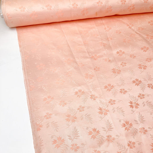 2nd Hand: Floral Jacquard Satin in Peach