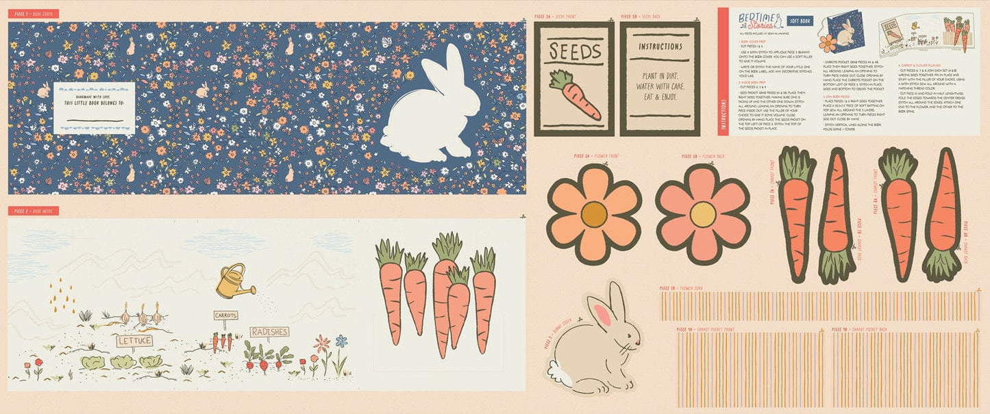 Art Gallery Fabrics 'Bedtime Stories': Cotton Soft Book Panel 'Once Upon a Storybook'