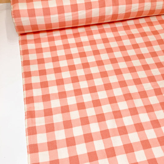 Art Gallery Fabrics Cotton Flannel 'Plaid of My Dreams' in Blush