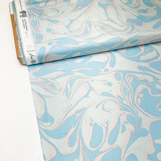 Art Gallery Fabrics 'Slow Summer': Fine Cotton 'Marble Glacier'