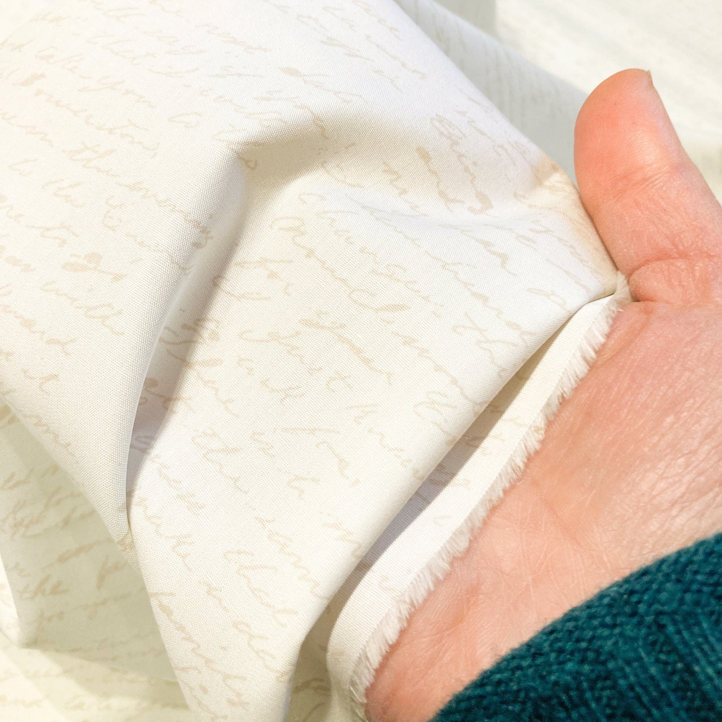 Art Gallery Fabrics 'Juniper': Fine Cotton 'Correspondence'