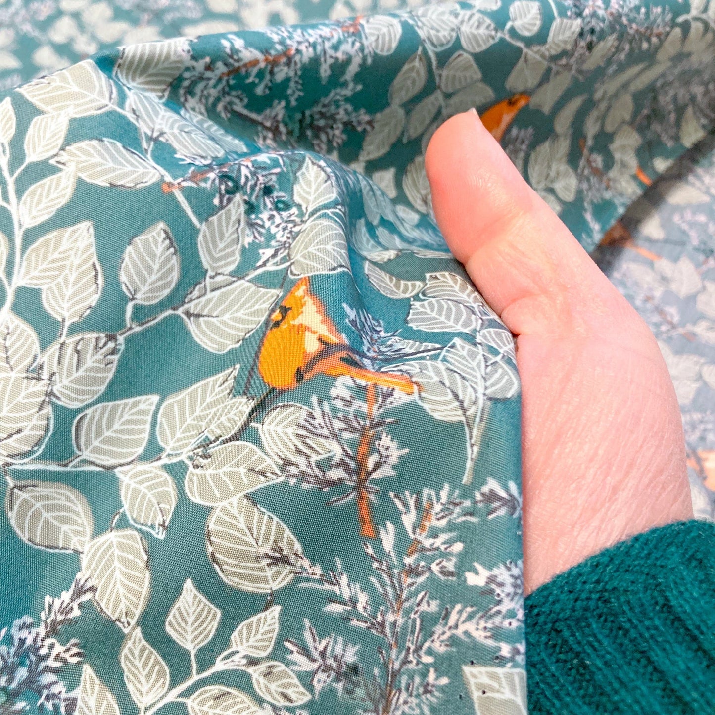Art Gallery Fabrics 'Juniper': Fine Cotton 'Juniper Grove' in Evergreen