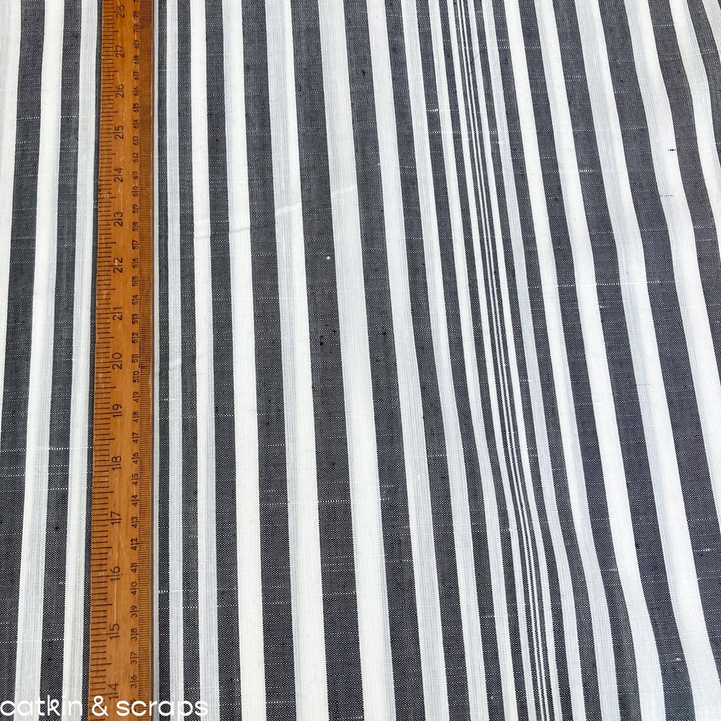 Designer Deadstock: Viscose, Cotton & Linen Mix Stripe