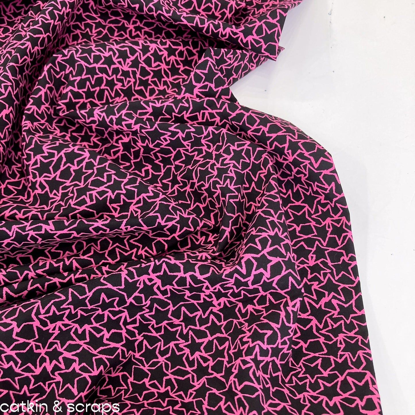Designer Deadstock: Cotton Shirting with Star Print