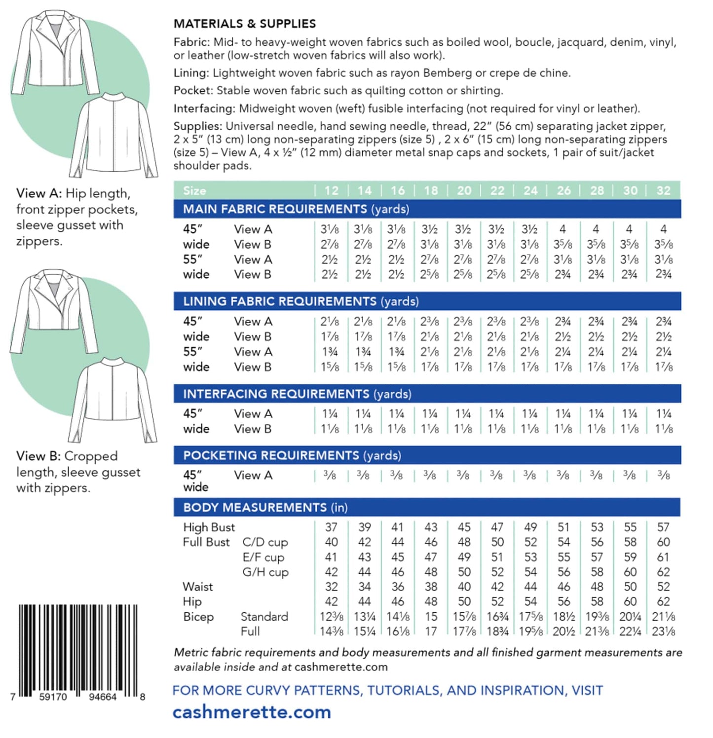 Cashmerette: Canton Moto Jacket