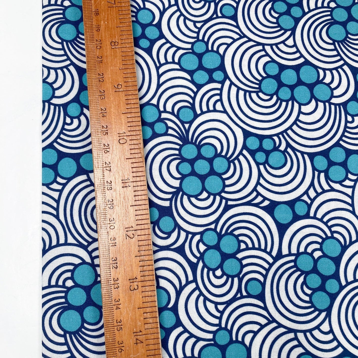 Cloud 9 Organic 'Ocean Motion' Quilting Cotton '2824 D'