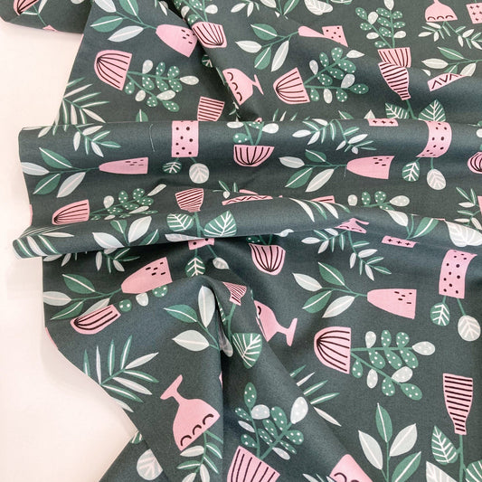 30cm Piece Cloud 9 Organic Quilting Cotton 'Sprouts Green'