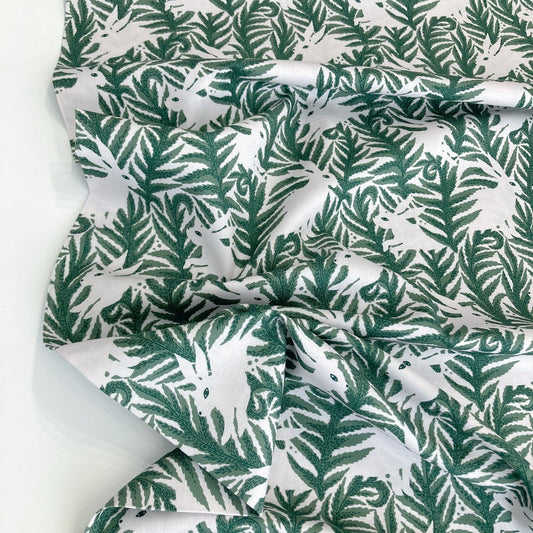 Cloud 9 Organic 'Baltic Woodland' Quilting Cotton 'Wild Hares'