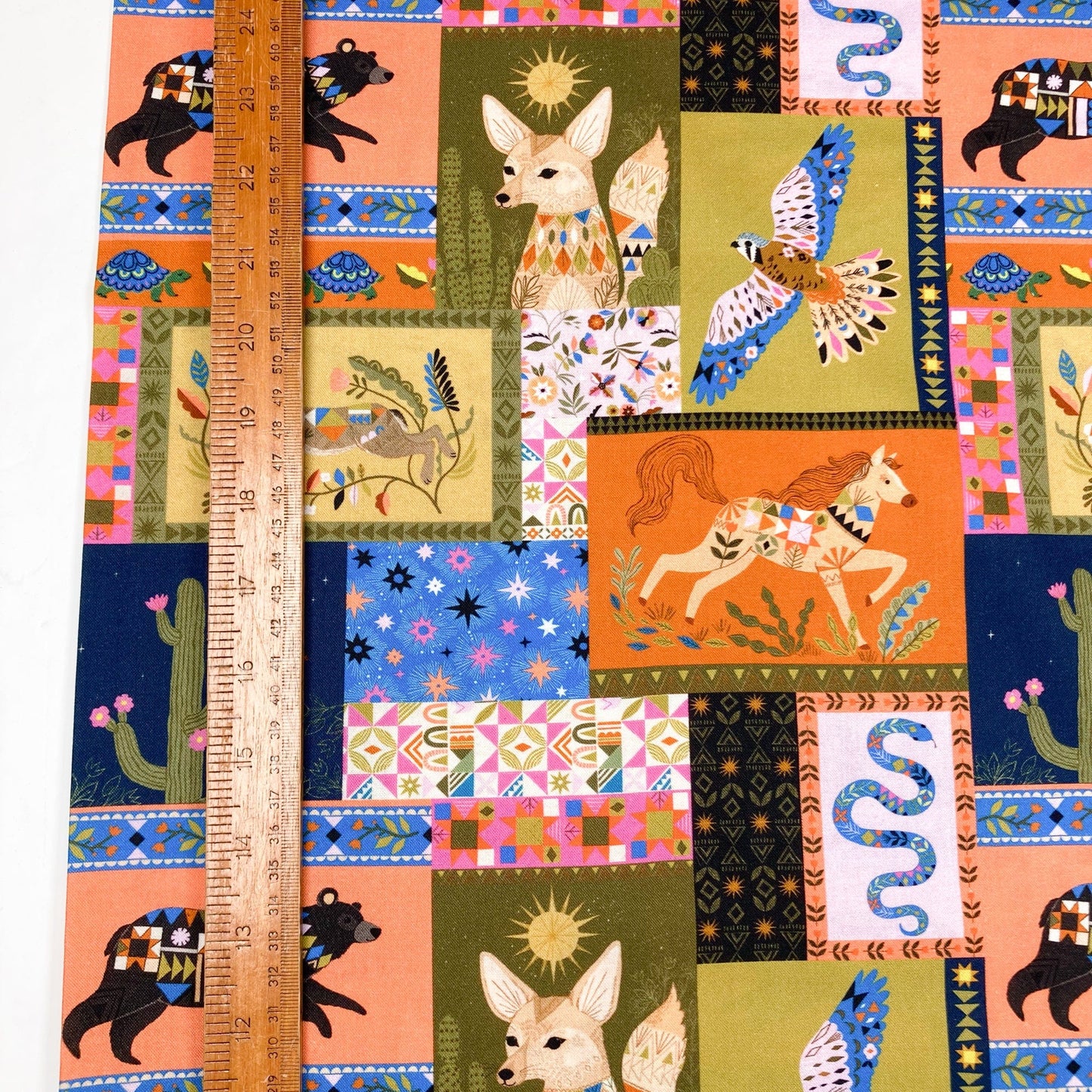 Dashwood Studio Quilting Cotton 'Desert Moon' Animal Collage