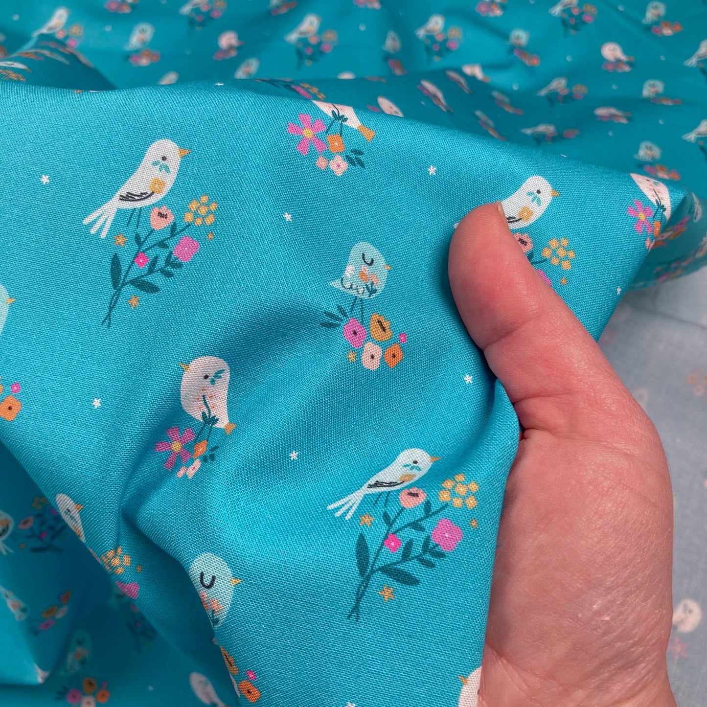 Dashwood Studio Quilting Cotton: Spring Meadow 'Birds'