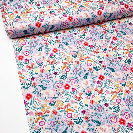 Dashwood Studio Quilting Cotton 'Wild Folk' Woodland Diamonds