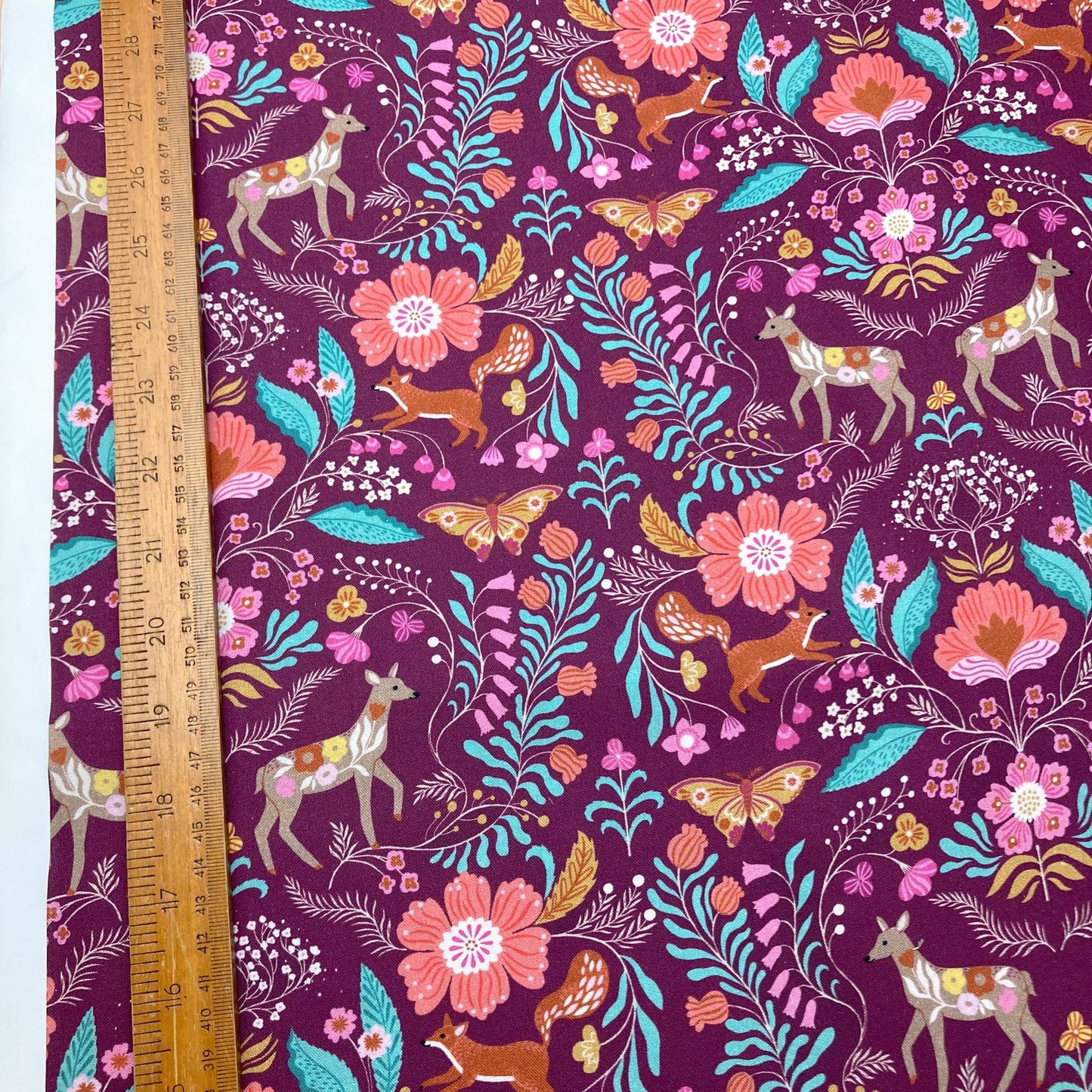 Dashwood Studio Quilting Cotton 'Wild Folk' Woodland Floral