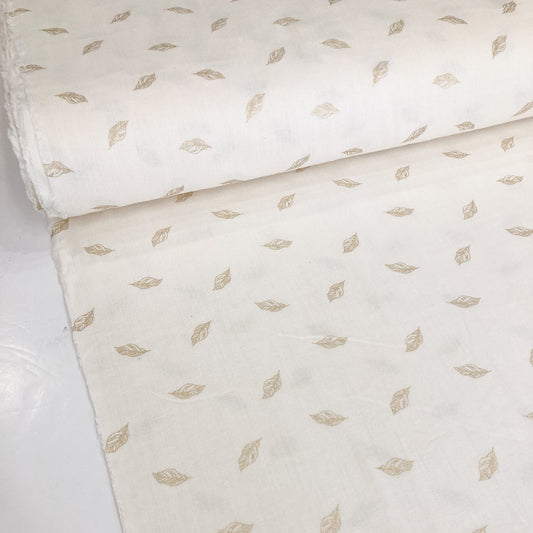 Deadstock Indian Cotton Gold Leaf Foil Print