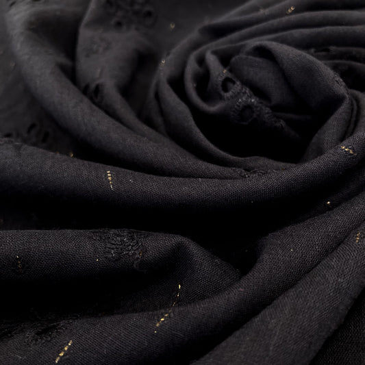 Deadstock Lurex Floral Broderie