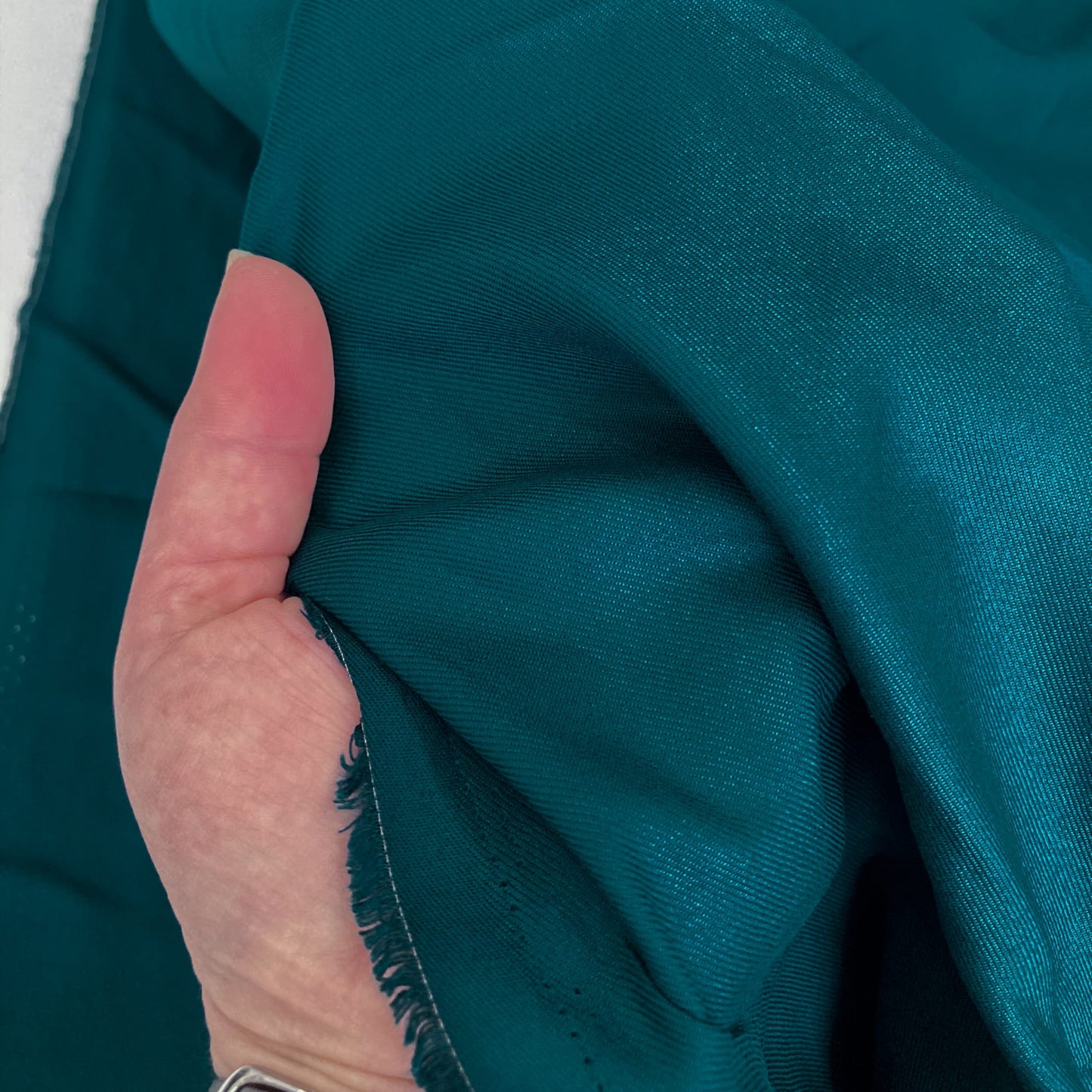 Deadstock Viscose Twill 'Atlantic Teal'