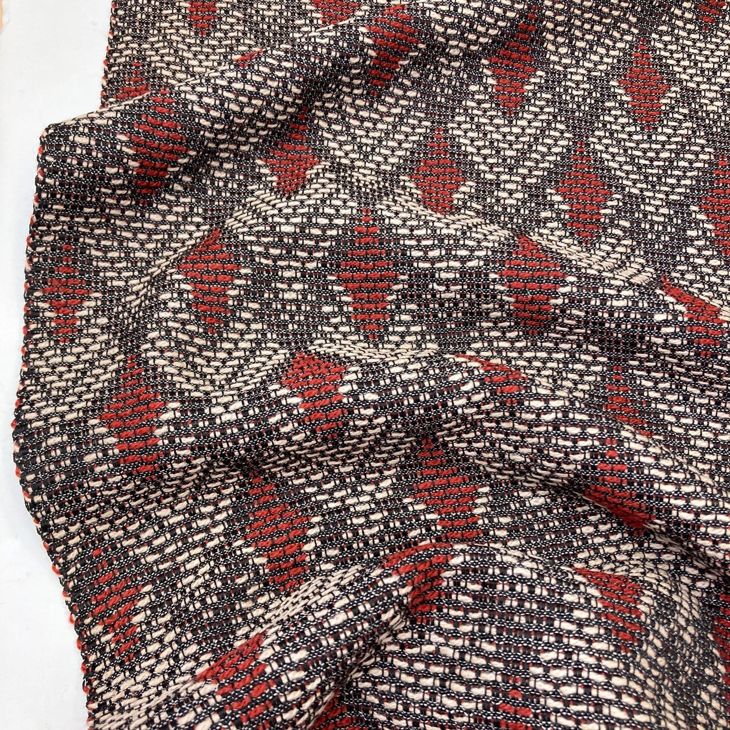 Designer Deadstock: Wool Mix Coating with Art Nouveau Design