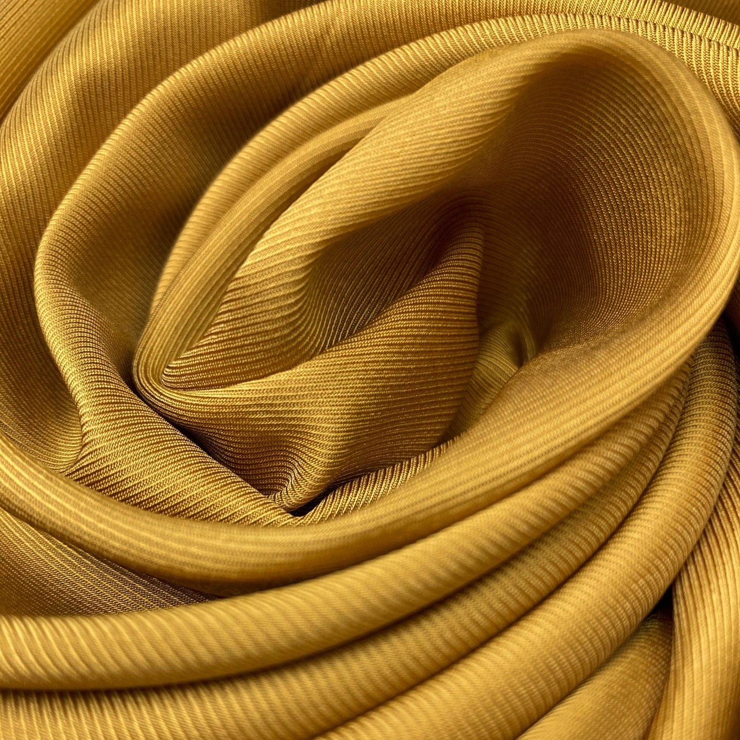 Designer Deadstock Lining Fabric: Viscose Mix Twill in Mustard