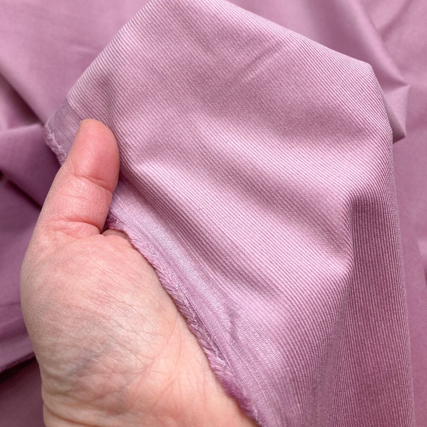 Cotton Needlecord in Lavender Pink