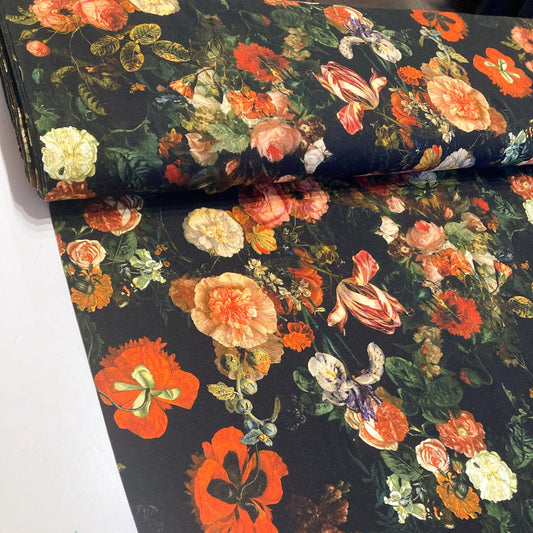 35cm Piece Cotton Jersey with Digital Floral