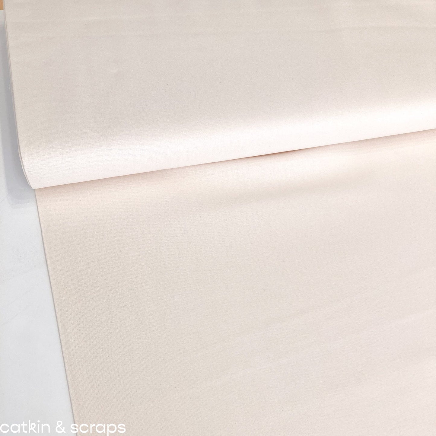 45cm Piece Rose & Hubble Plain Quilting Cotton in Cream