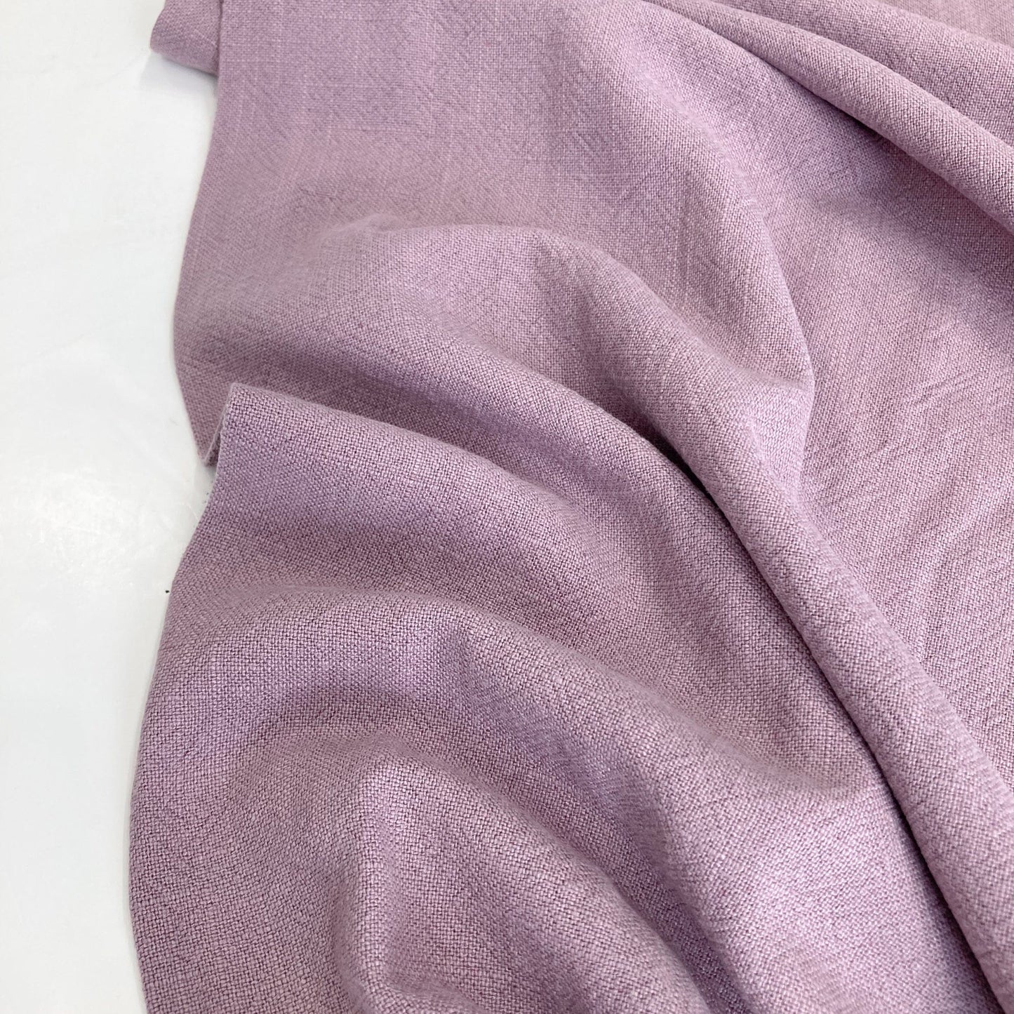 Stonewashed Linen & Viscose Mix in Dusky Mauve