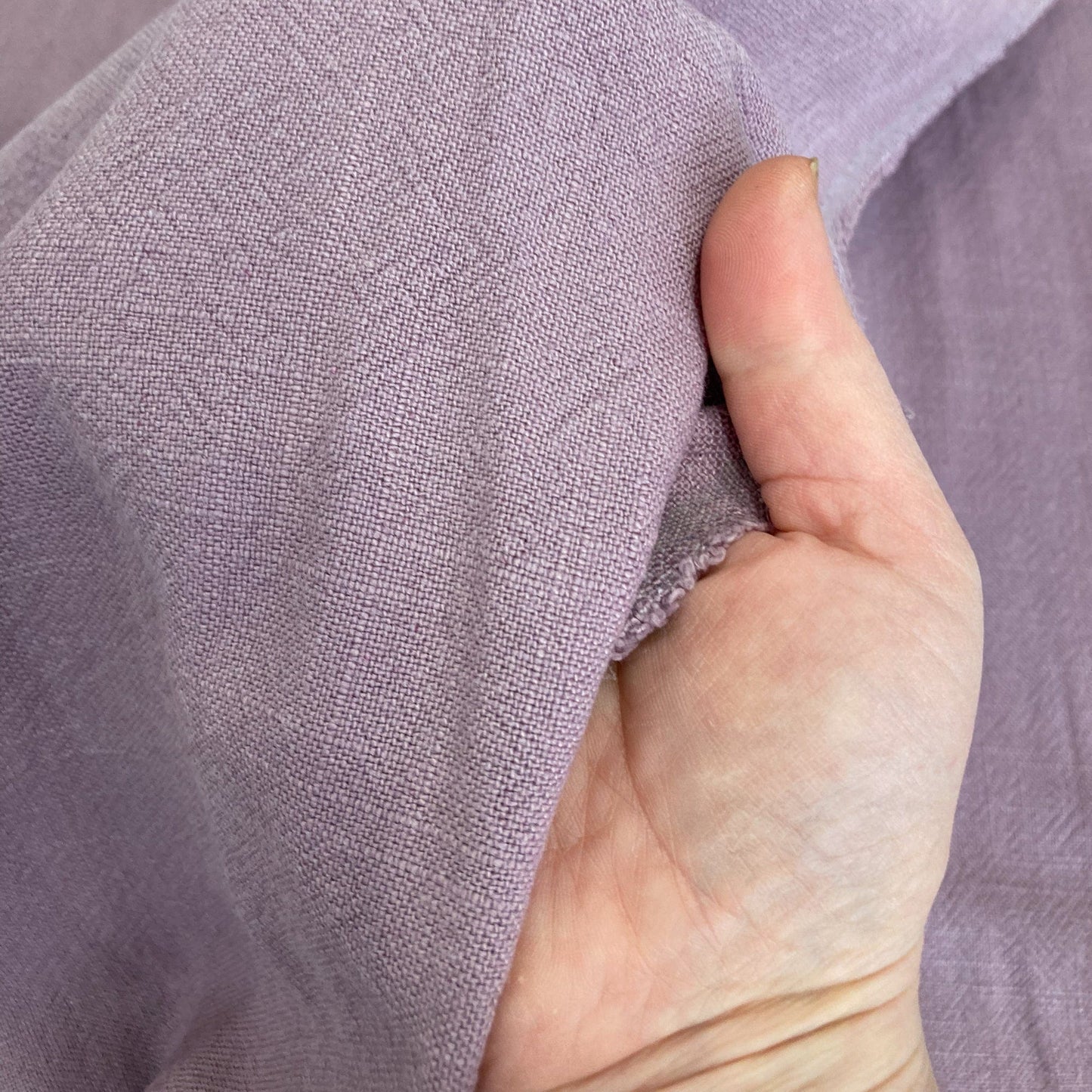 Stonewashed Linen & Viscose Mix in Dusky Mauve
