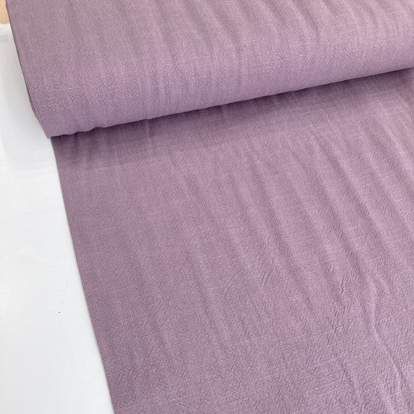 Stonewashed Linen & Viscose Mix in Dusky Mauve