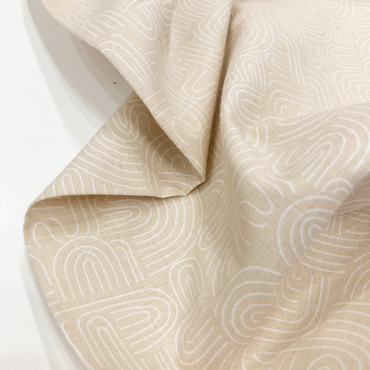 Deadstock: Ex-Joann Quilting Cotton 'Doodles' in Sand