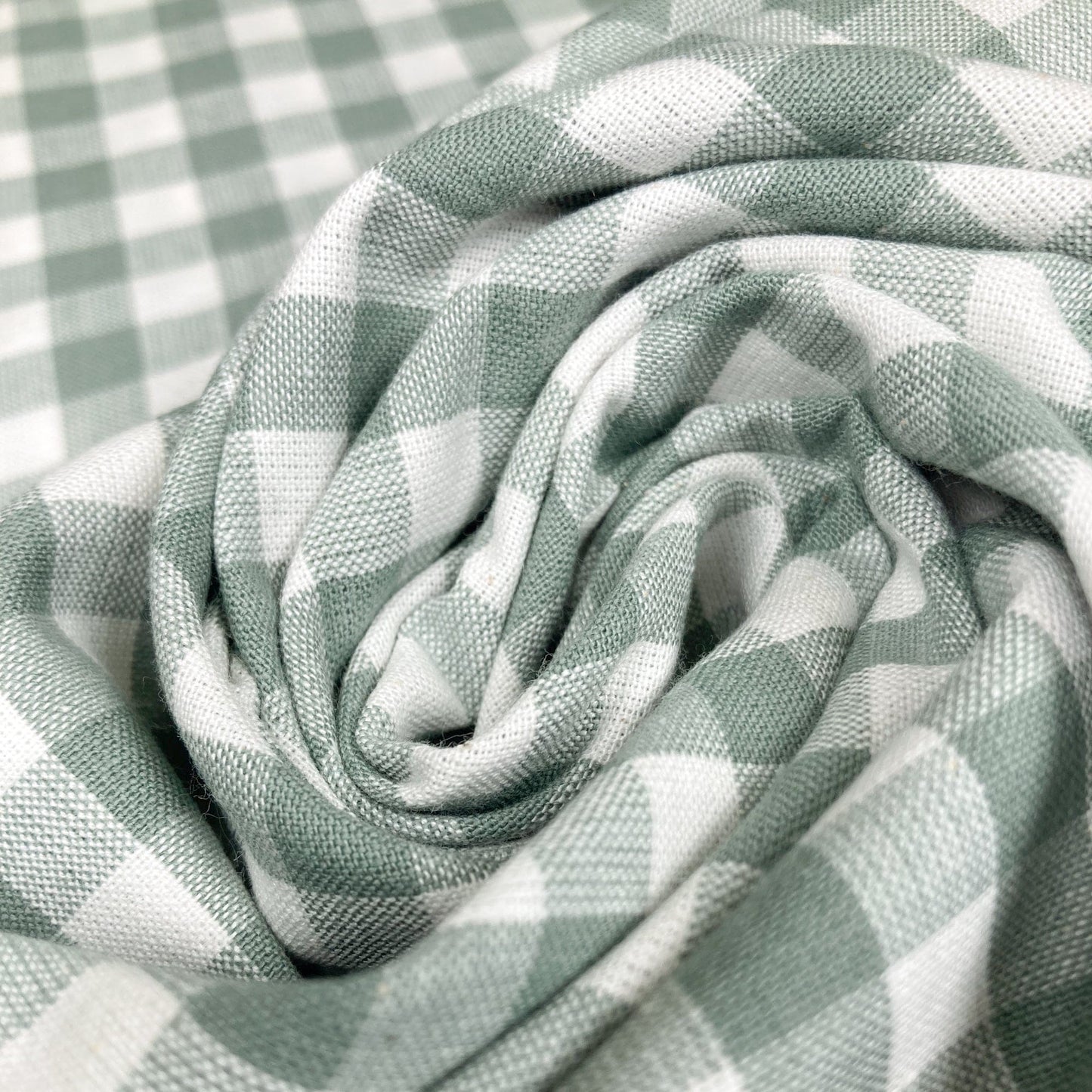 Fableism 'Camp Ginghams' Woven Cotton 'Granite'