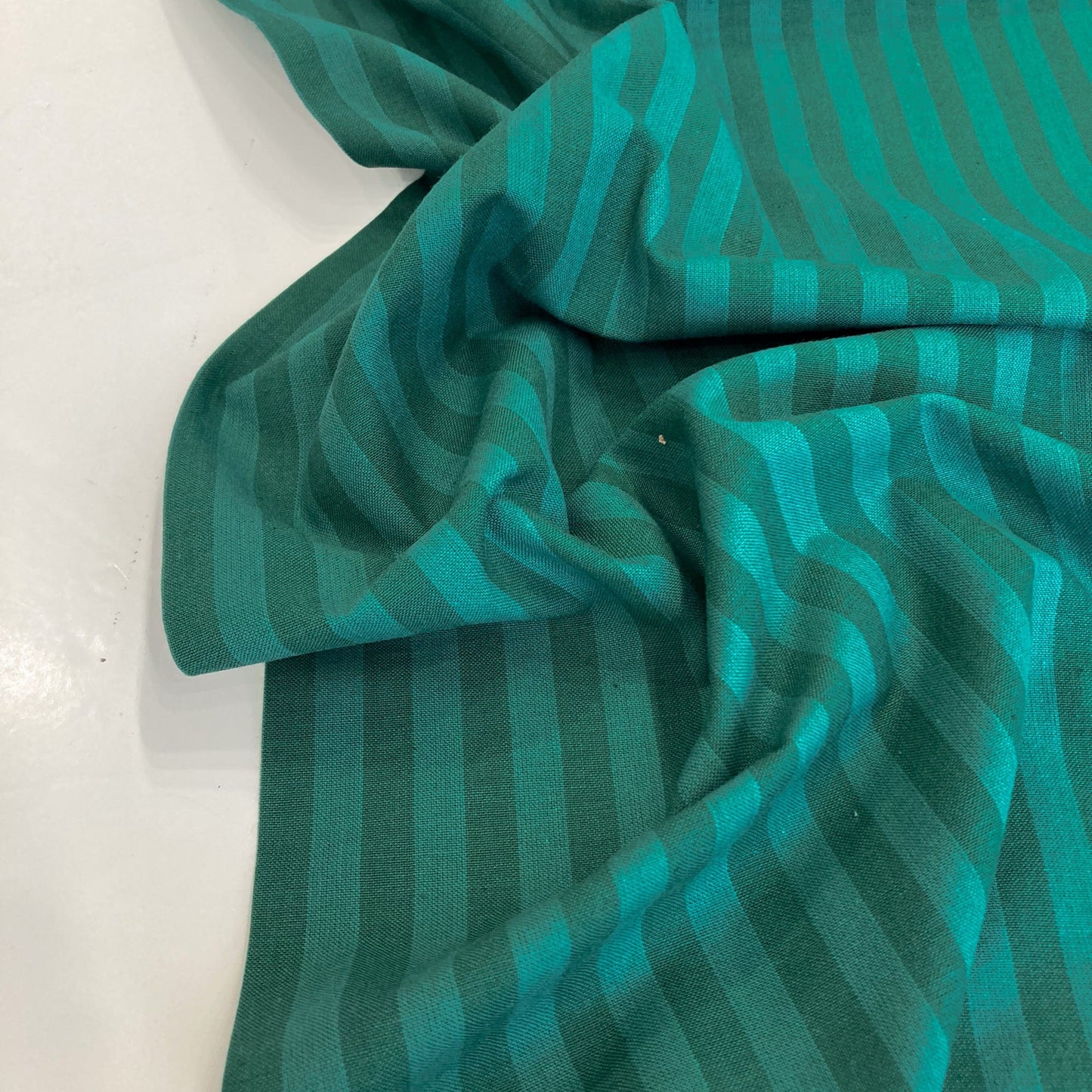Fableism 'Sun Stripes' Woven Cotton 'Bottle Green'