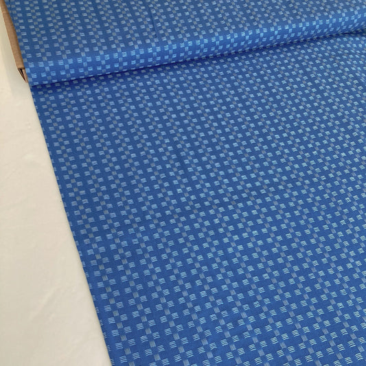 Fableism 'Fine & Dandy' Woven Cotton 'Bright Blue Basketweave'