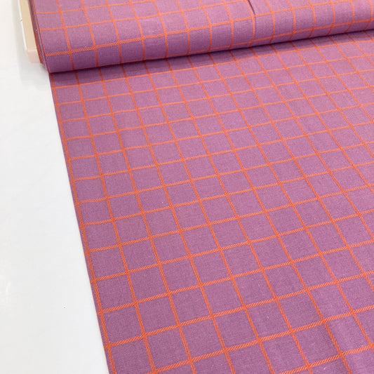 Fableism 'Fine & Dandy' Woven Cotton 'Plum Trellis'