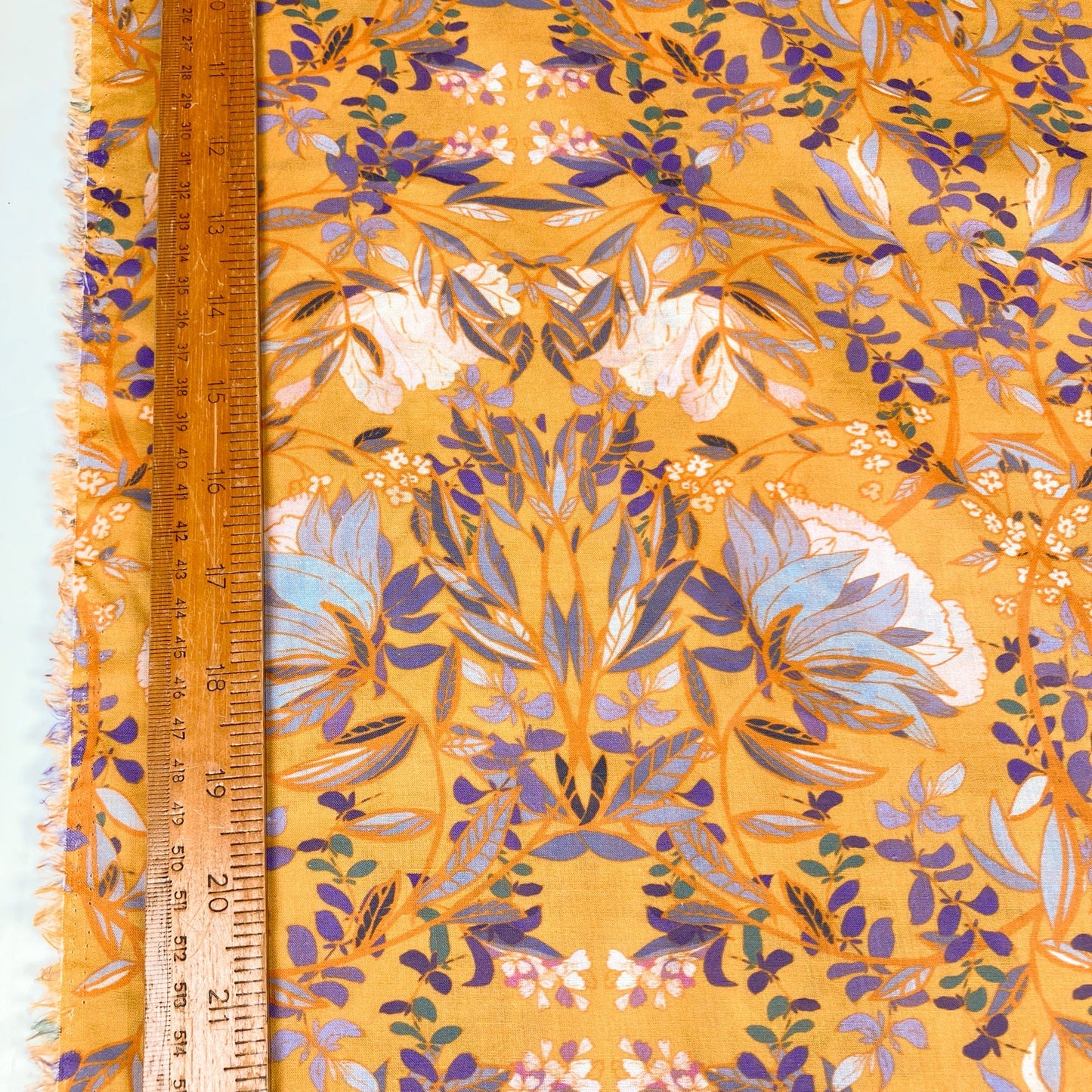 Fabric Freedom Cotton Lawn 'Mustard Floral'