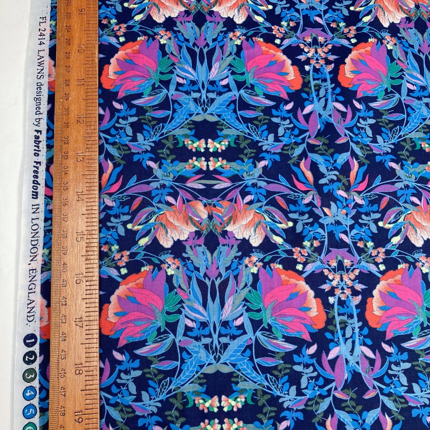 Fabric Freedom Cotton Lawn 'Navy Floral'