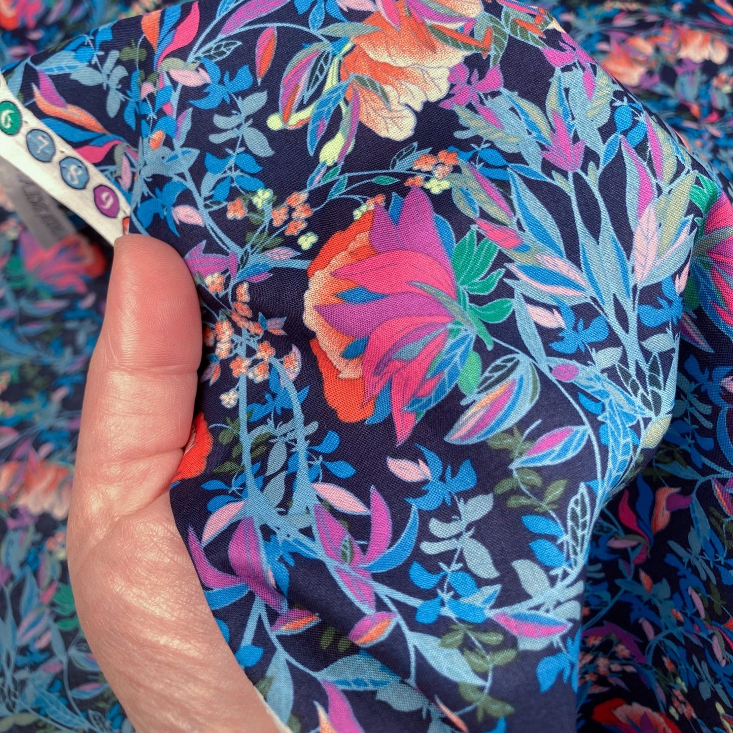 Fabric Freedom Cotton Lawn 'Navy Floral'