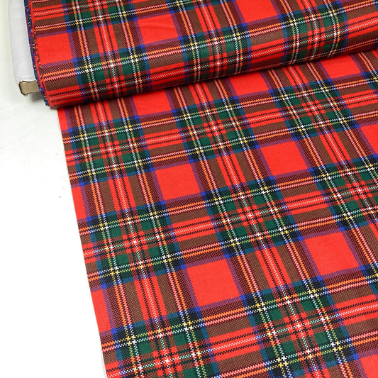 Deadstock: Ex-Joann Quilting Cotton 'Red Tartan'