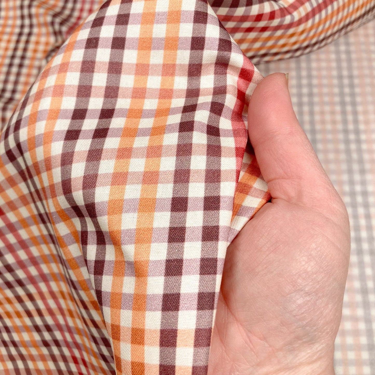 Deadstock: Ex-Joann Quilting Cotton 'Warm Check'