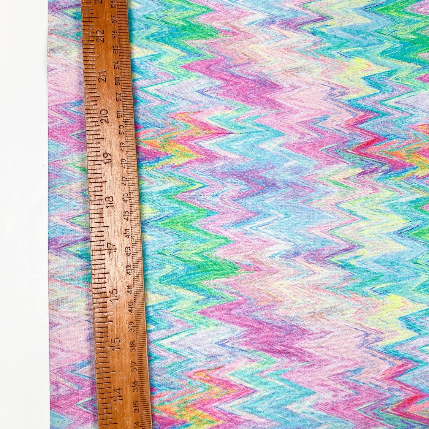 Fabric Freedom Quilting Cotton 'Zig Zags Pastel'