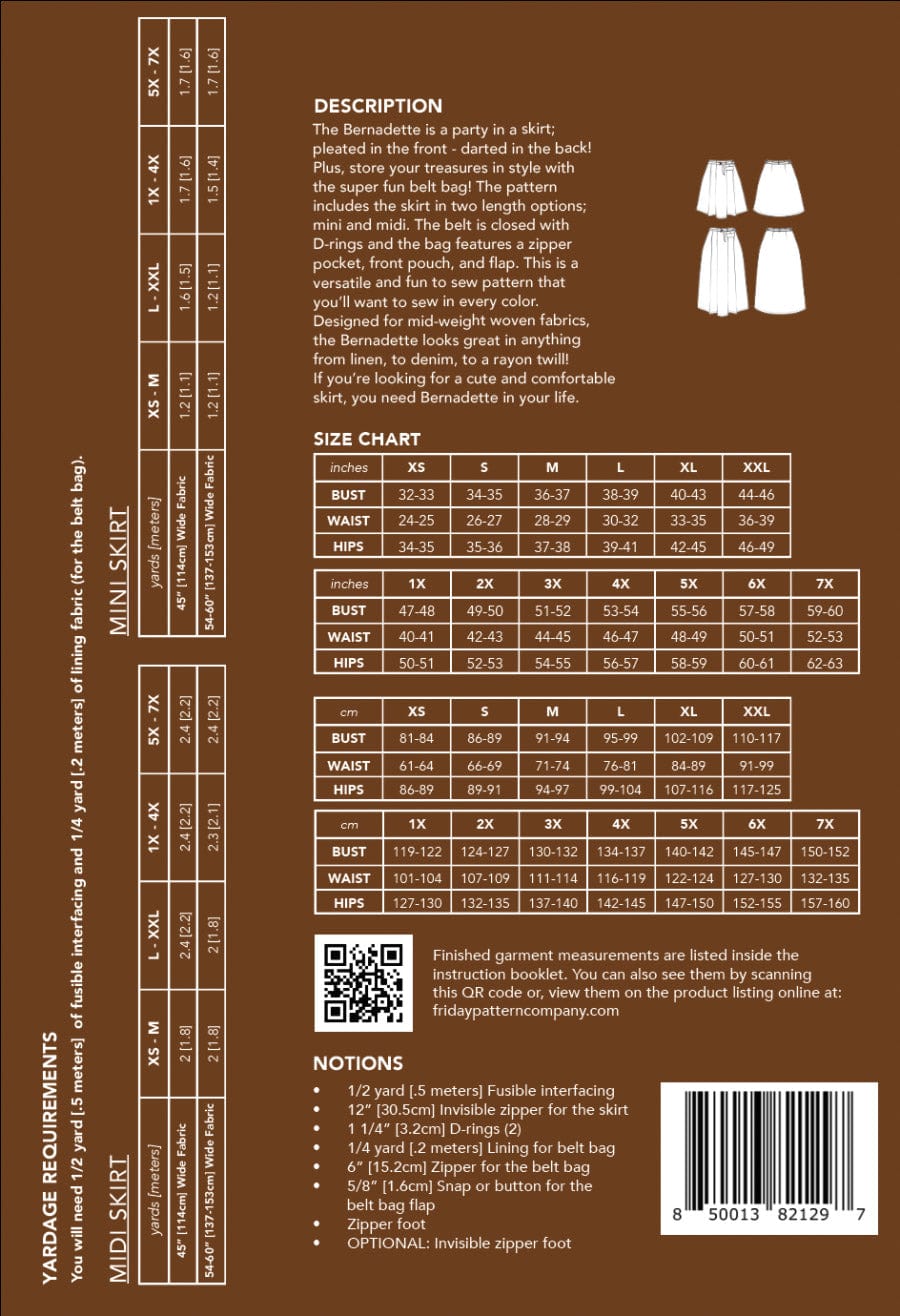 Friday Pattern Company: The Bernadette Skirt