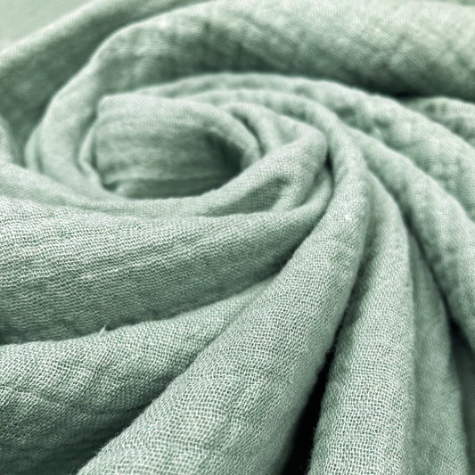 Cotton Double Gauze in Sage Green