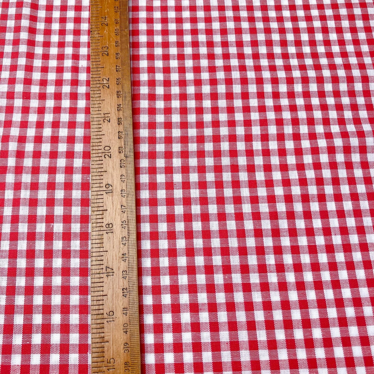 Cotton Gingham in Red and White 5mm Check