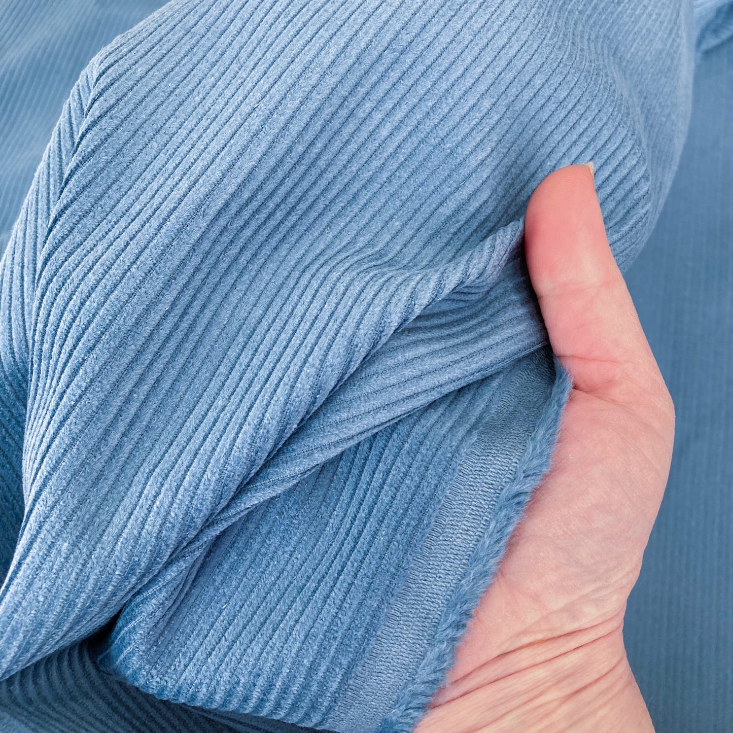 Cotton Jumbo Corduroy in Denim Blue