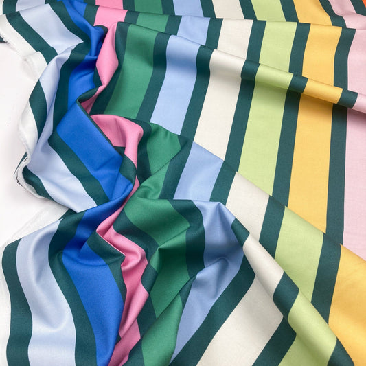 Moda Emily van Hoff 'Groove' Quilting Cotton Stripe in 'Moody Multi'