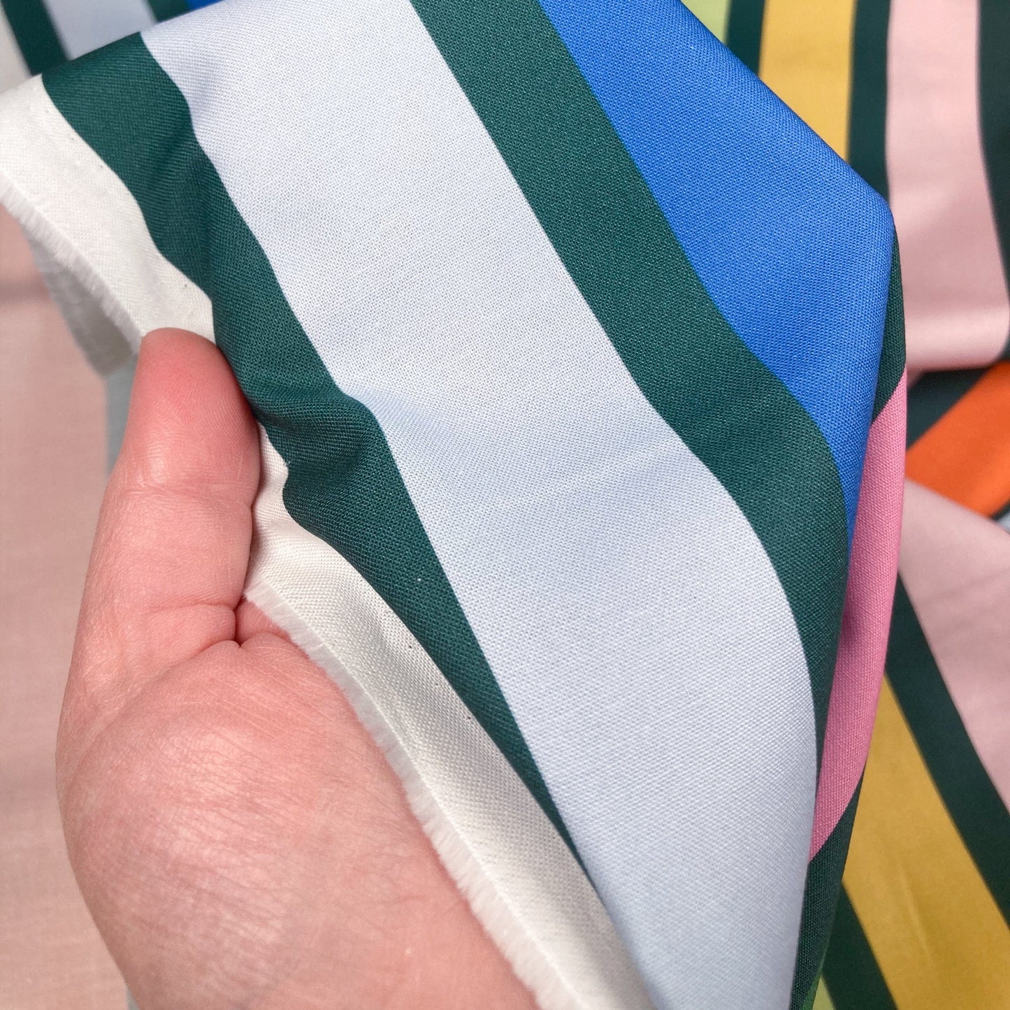 Moda Emily van Hoff 'Groove' Quilting Cotton Stripe in 'Moody Multi'