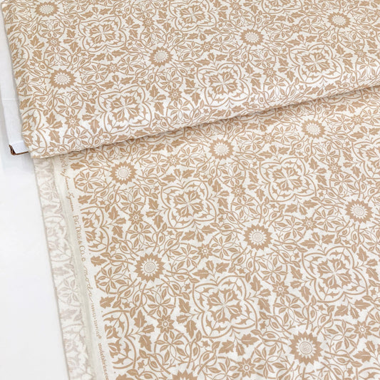 Moda Quilting Cotton 'Christmas Stitched' in Linen