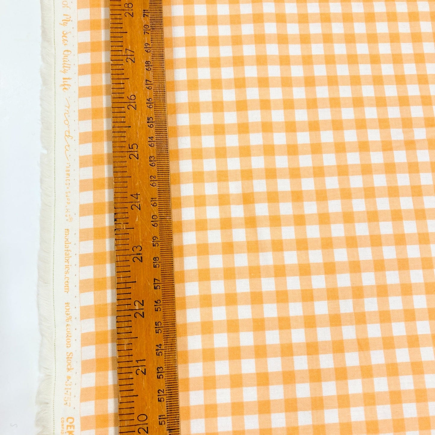 Moda 'Cottage Charm' Quilting Cotton Yellow Gingham