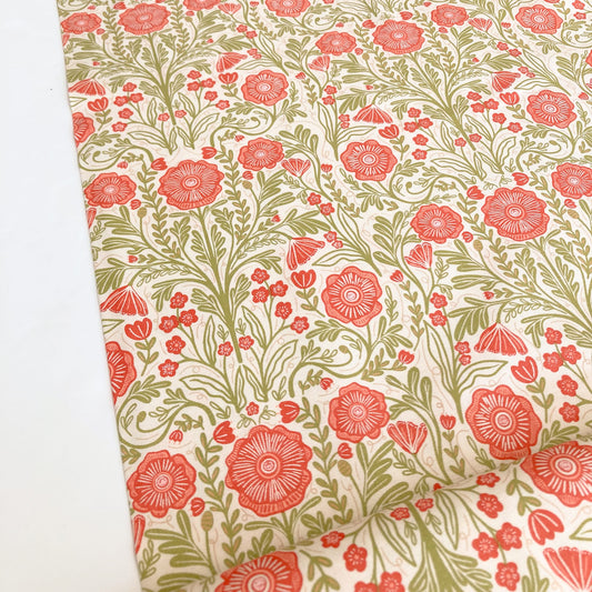 Moda 'The Henhouse' Quilting Cotton 'Poppy Floral'